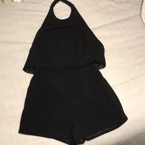 Open back black romper!